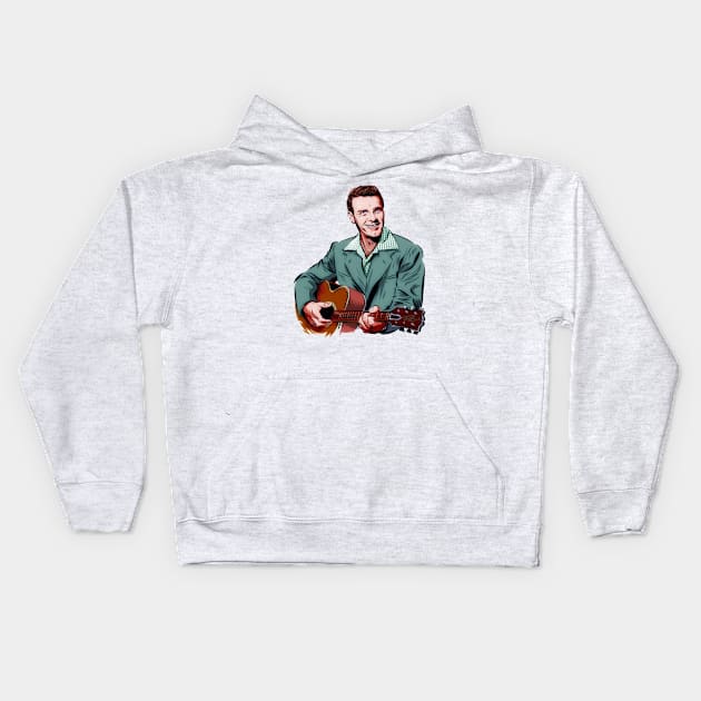 Eddy Arnold - An illustration by Paul Cemmick Kids Hoodie by PLAYDIGITAL2020